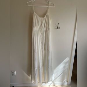 H&M Spaghetti Strap White Cotton Dress Sz 4